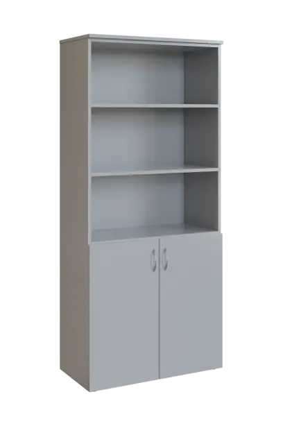 N 5 - 8DN3 kancelářská skříň, 2-dveřová/nika, 1800x800x400, šedá